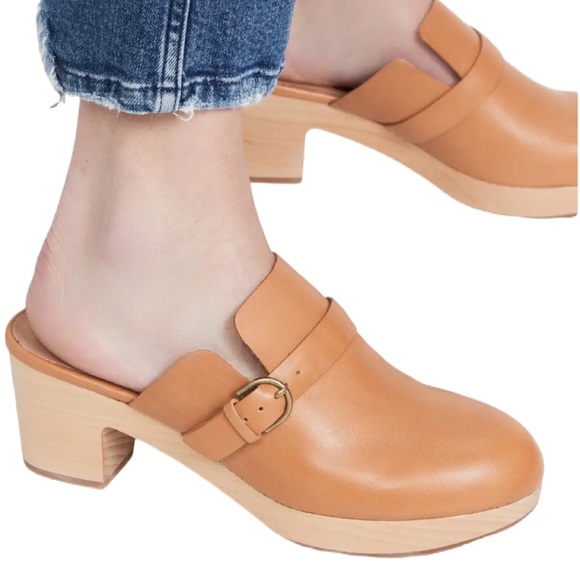 Madewell Monique Buckle Strap Leather Clog Sz 8.5 - Picture 2 of 14